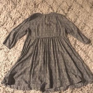 Black and white diamond patterned dress